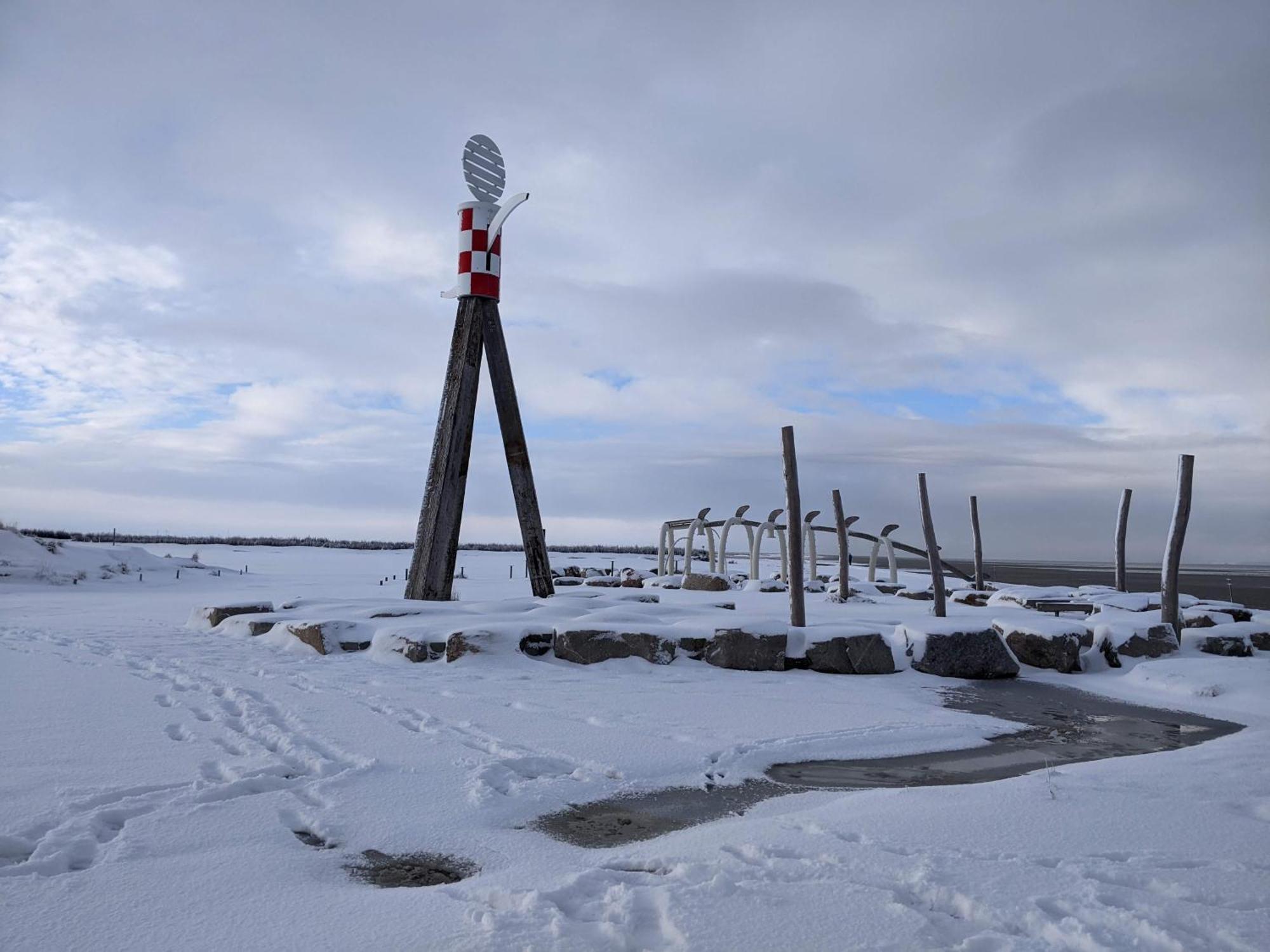 Drei-Insel-Blick Neßmersiel Bagian luar foto