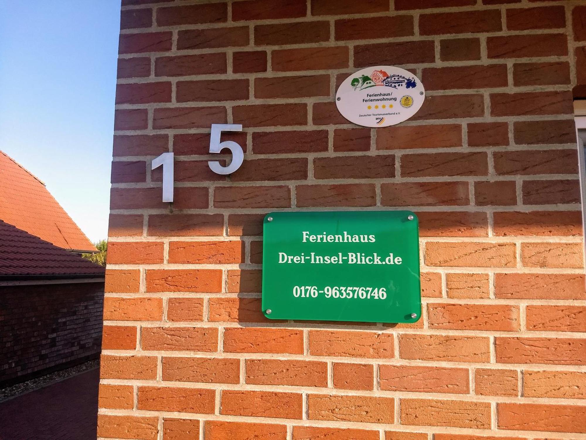 Drei-Insel-Blick Neßmersiel Bagian luar foto